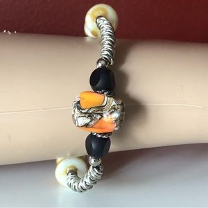 👛 (ANY 2/$20) HANDMADE Coil and Acrylic Bead Bracelet Lobster Clasp